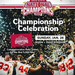 ISO Ohio State National Championships Celebration towel